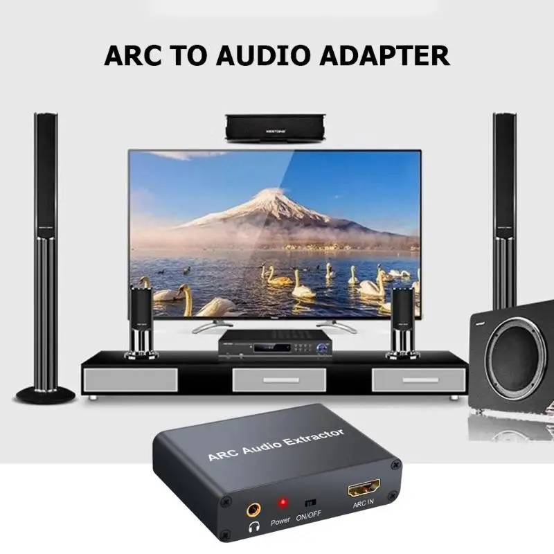 192 кГц ARC аудио адаптер HDMI цифровой аудио экстрактор в аналоговый конвертер Поддержка 3,5 мм RCA стерео коаксиальный оптический выход