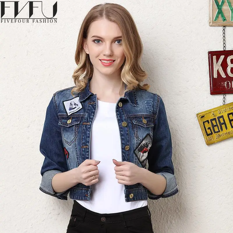 2018 Fashion Jacket Women Spring Autumn Denim Jacket Women High Quality