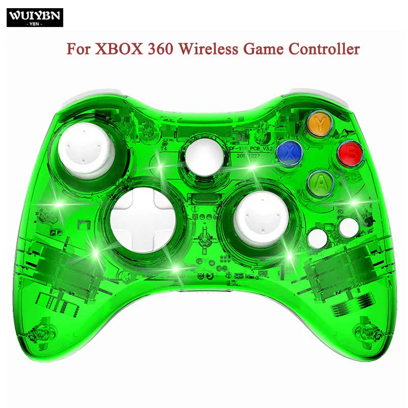 WUIYBN 360 Joypad беспроводной игровой контроллер Джойстик для xbox 360 геймпад microsoft xbox 360 контроллер - Цвет: Bluetooth Green