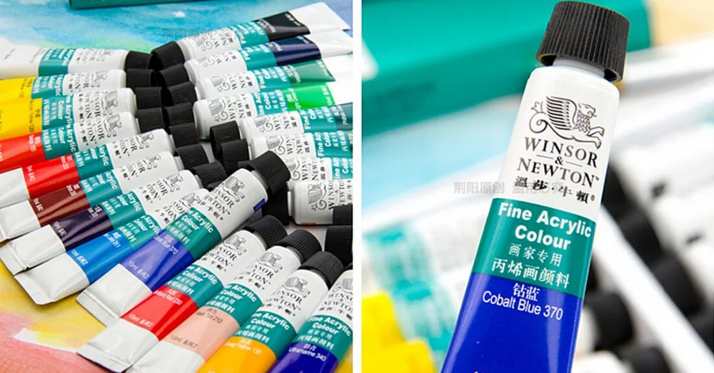 Winsor& Newton акриловых красок комплект 12/18/24 Цвета 10 мл ручная роспись стены рисунок красящий пигмент набор «сделай сам» не исчезает