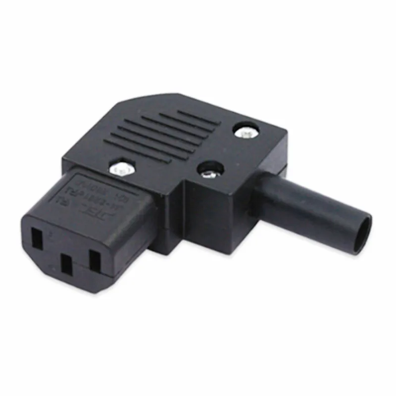 

IEC C13 Left Angle Rewirable Horizontal Connector 125V-250V C13 90 Degree Plug