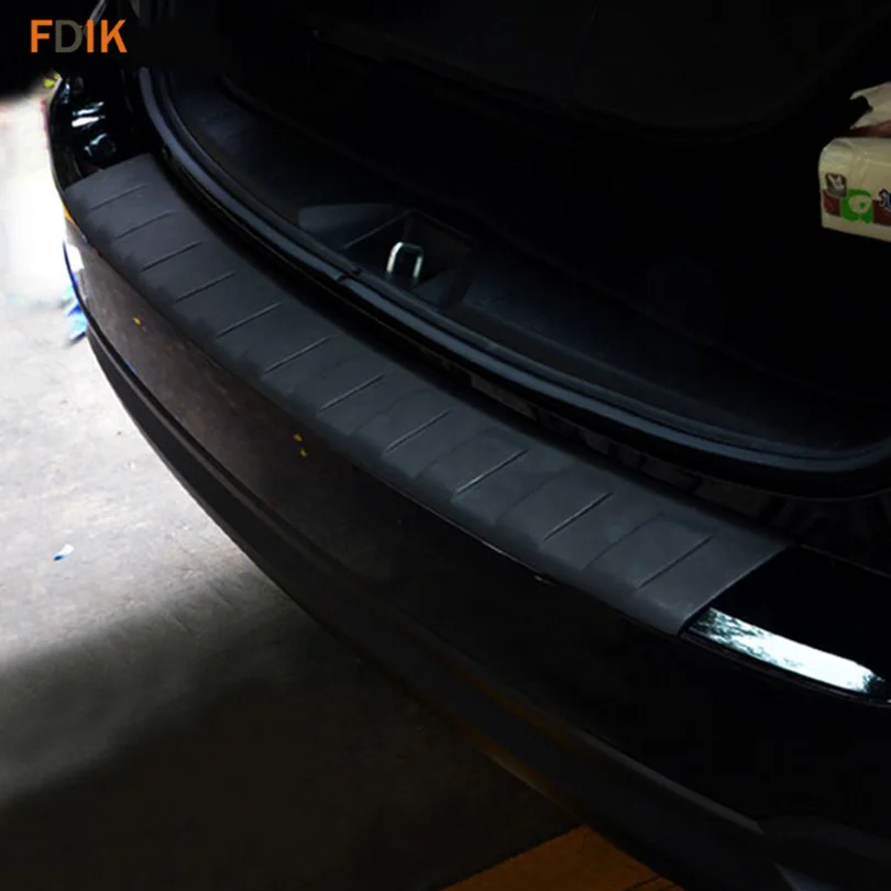 

Black Rear Bumper Protector Pad Guard Door Sill Plate Trim Cover for Subaru Forester 2013-2017