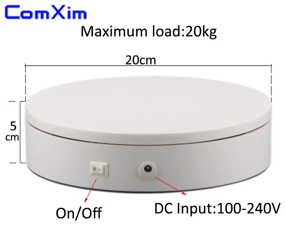 MT200RL20CS 20 см 7.87in пульт дистанционного управления Электрический вращающийся стол для фотографии 360 ° дисплей продукта 3D сканирование ComXim