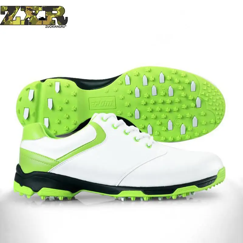 

Golf Shoes Men Counter Genuine Leather Men's Shoes Breathable Slip Resistant Nails Activity Golf Elite Waterproof Golf Shoes