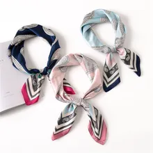 Модный женский шелковый шарф, новинка, роскошный бренд, Леопардовый хиджаб, шелковый атлас, шаль, шарфы, платок, квадратный платок, шарфы, палантины, 70*70 см