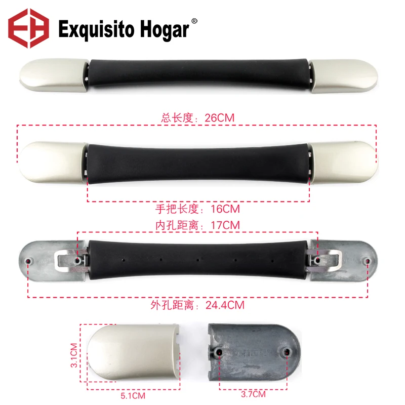 

Suitcase Pull Rod Box Handle Fitting Pull Rod Handle Suitcase Fix Holders Box Pull Carry Strap Luggage Repair Handle Part