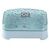 Transparent Cover With Hollow Drain Soap Box Household Bathroom Waterproof Soap Box Storage Box Soap Dish Holder - Color: green