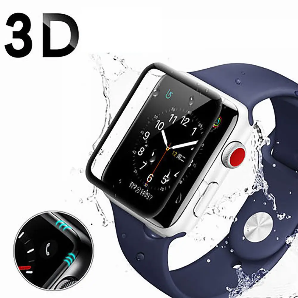 

3D Ultra Thin Tempered Glass For Apple Watch Series 1 2 3 4 Screen Protector Protective Film For iwatch 44mm 40mm 38mm 42 mm