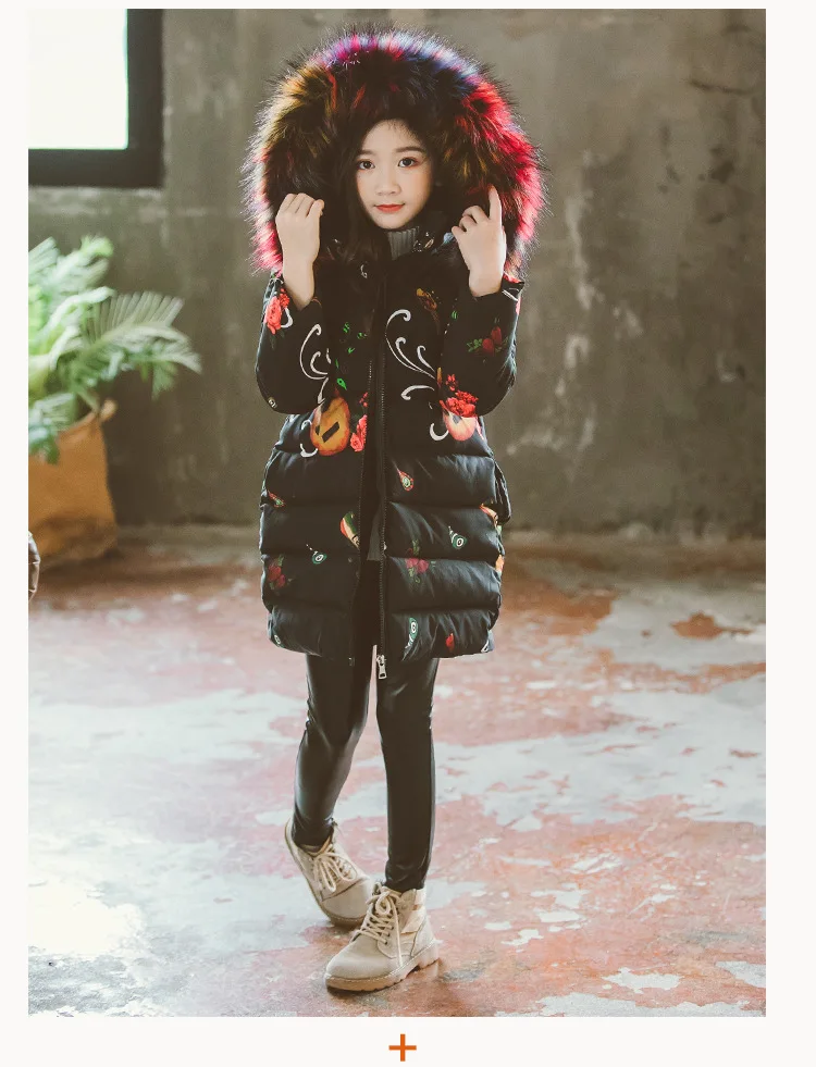 Новая модная детская одежда зимняя меховая куртка для девочек 12 лет, теплое длинное плотное пальто с капюшоном и хлопковой подкладкой