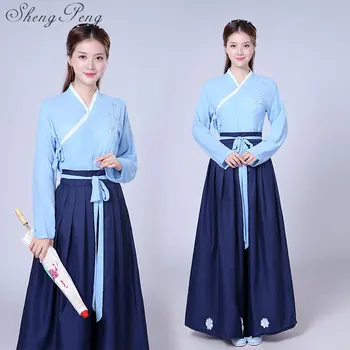 

New traditional ancient Chinese Hanfu stage dance show Chinese folk dance women's classical Tang dynasty Hanfu dress CC325
