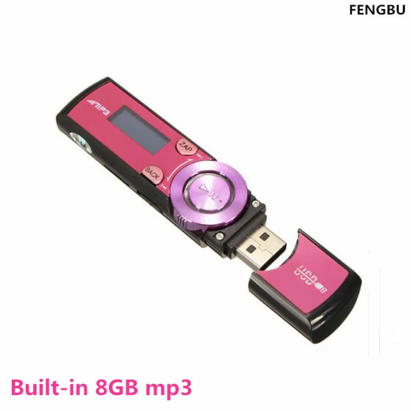 New Sport Mp3 Player B172 For Real 8gb With Clip + Fm Radio Pen Usb Flash Drive Recording Mp3