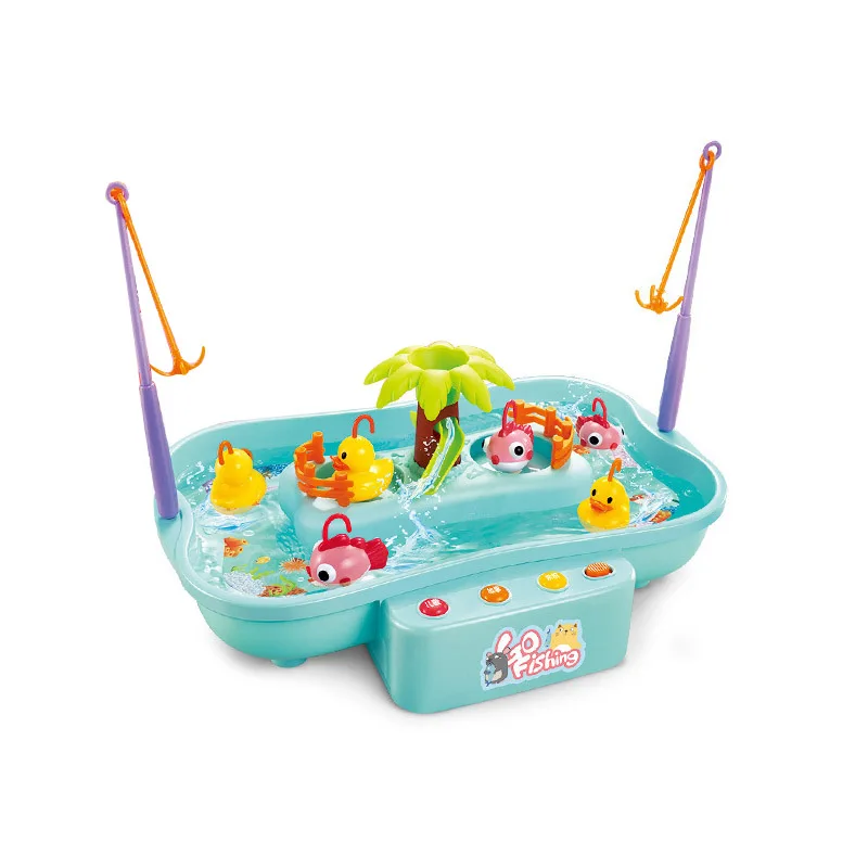 Новые детские игрушки для игры в воде, электрические вращающиеся музыкальные многофункциональные гидродинамический цикл, рыболовные полюсы, игрушки на палочке для детей - Цвет: 1