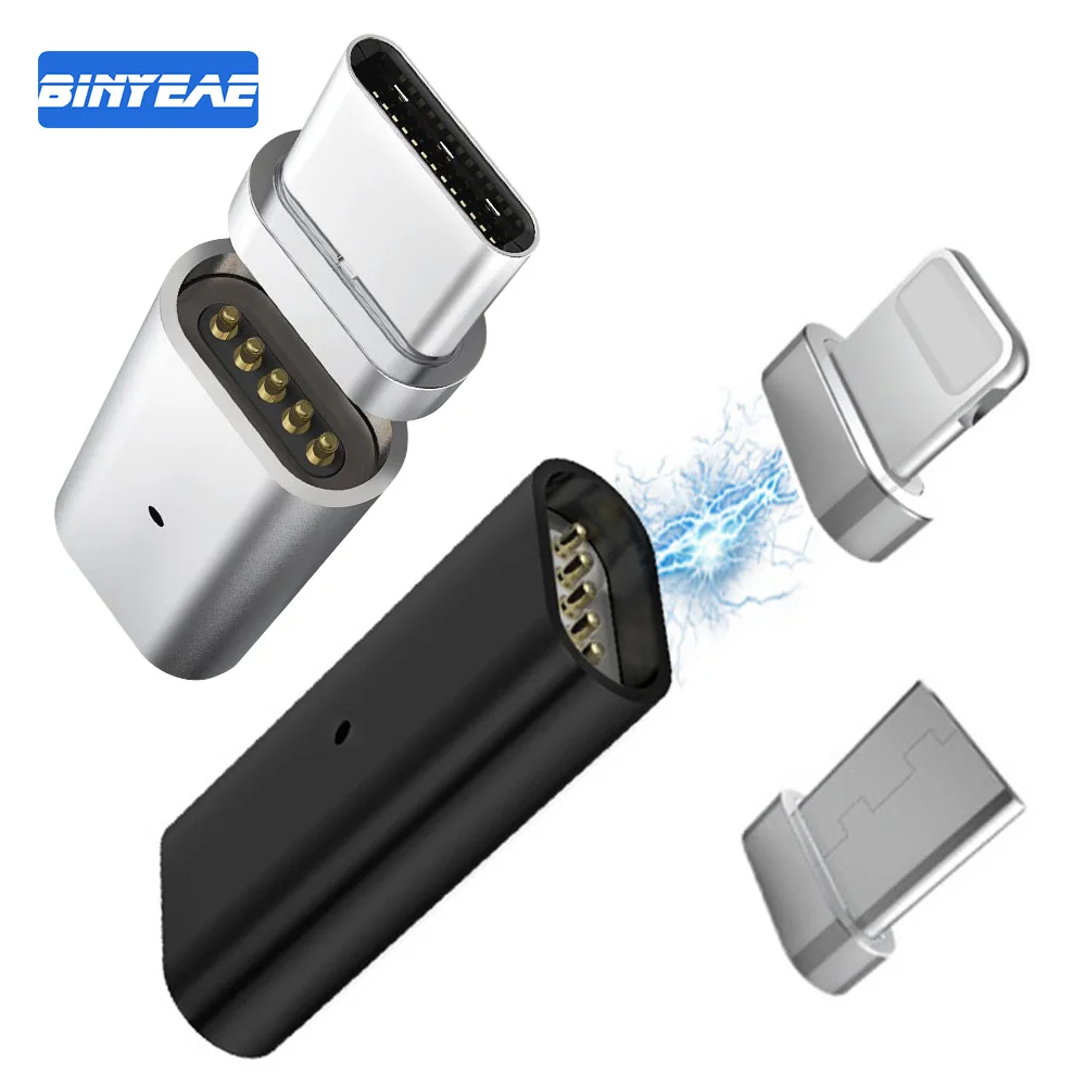 Магнитный USB Micro Type C Android телефонный адаптер для Iphone 8 Samsung Galaxy S9 S8 j7 Mi Huawei P20