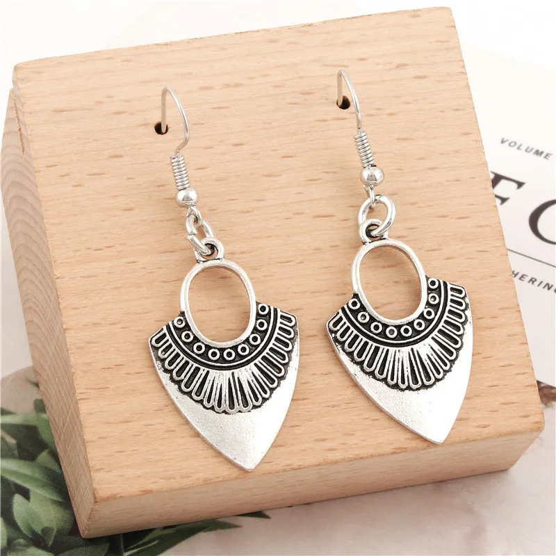 Boucles d'oreilles pendantes de style ethnique pour femmes, ornements d'oreille de lustre, bijoux faits à la main, cadeau pour filles, vente en gros, E2528, 1 paire