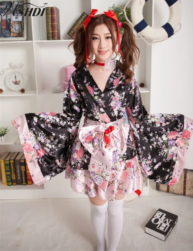 Adult Anime Cosplay Lolita Halloween Fancy Dress Japanese Kimono Costume For Women | Тематическая одежда и униформа