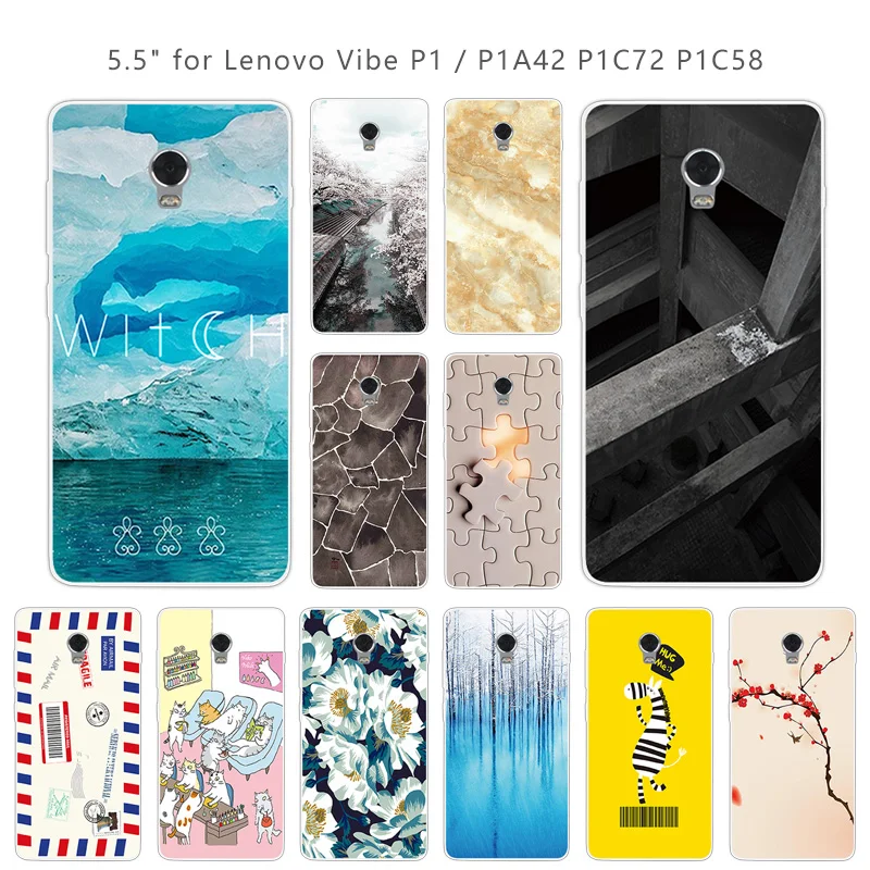 

for Lenovo Vibe P1 Soft TPU Cases 5.5 inch for Lenovo Vibe P1 Clear Silicone Skin Square Back Cover for Lenovo P1 Funda Shell