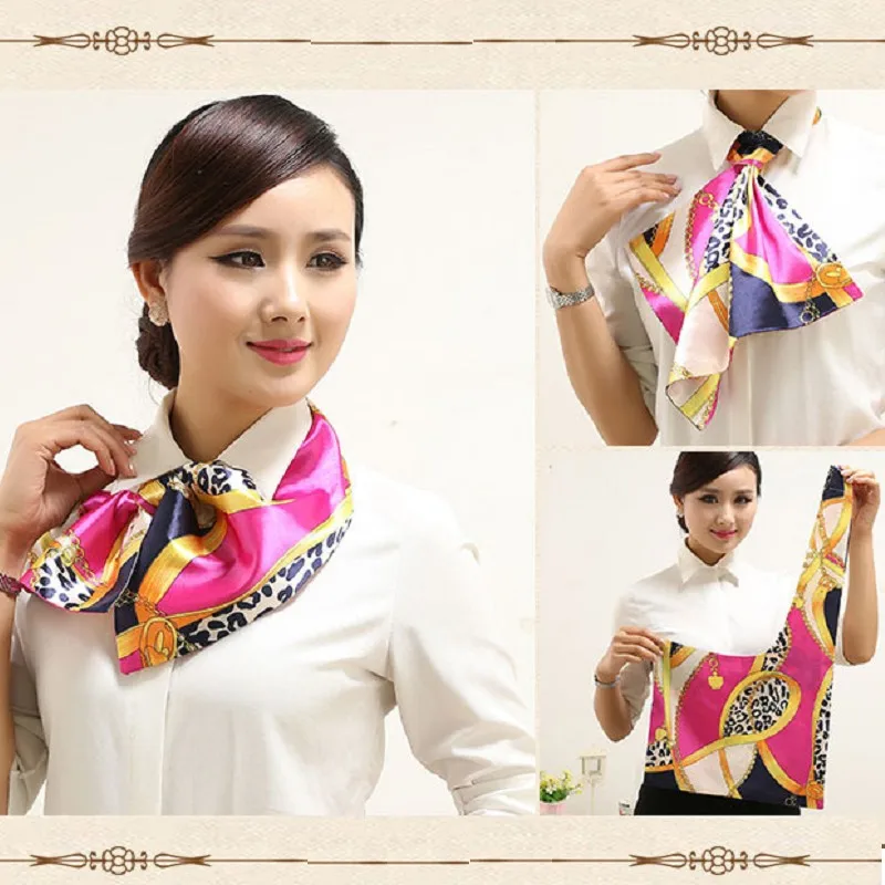 

lady neckerchief brand scarf neckwear autumn spring square towels colored scarves accessory