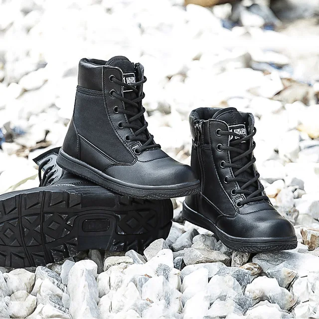 Children Combat Boots Boy Climbing Sports Breathable Hiking Boots Child