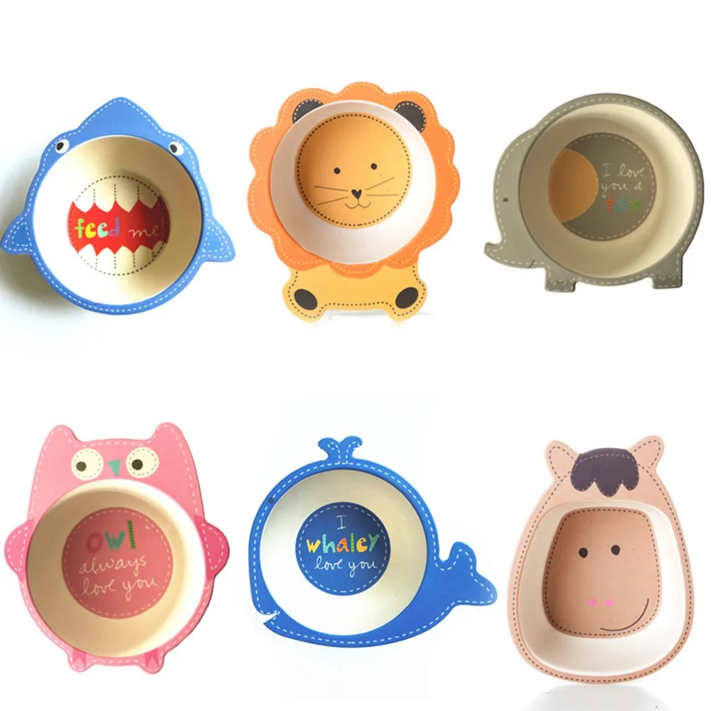 Cartoon Natural Bamboo Fiber Bowls Baby Dishes Bowl Plates Kids Feeding Tableware Infant Toddler Portable Environmental Plates Cartoon Natural Bamboo Fiber Bowls Baby Dishes Bowl Plates Kids Feeding Tableware Infant Toddler Portable Environmental Plates
