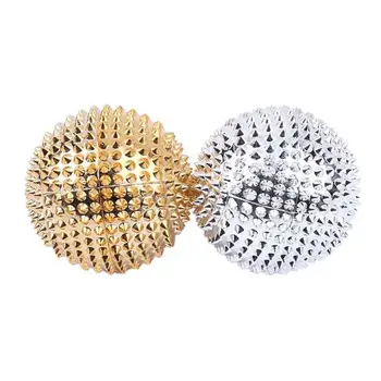 

2pcs Gold Silver Hand Palm Acupuncture Ball Pain Relief Massage Stimulation