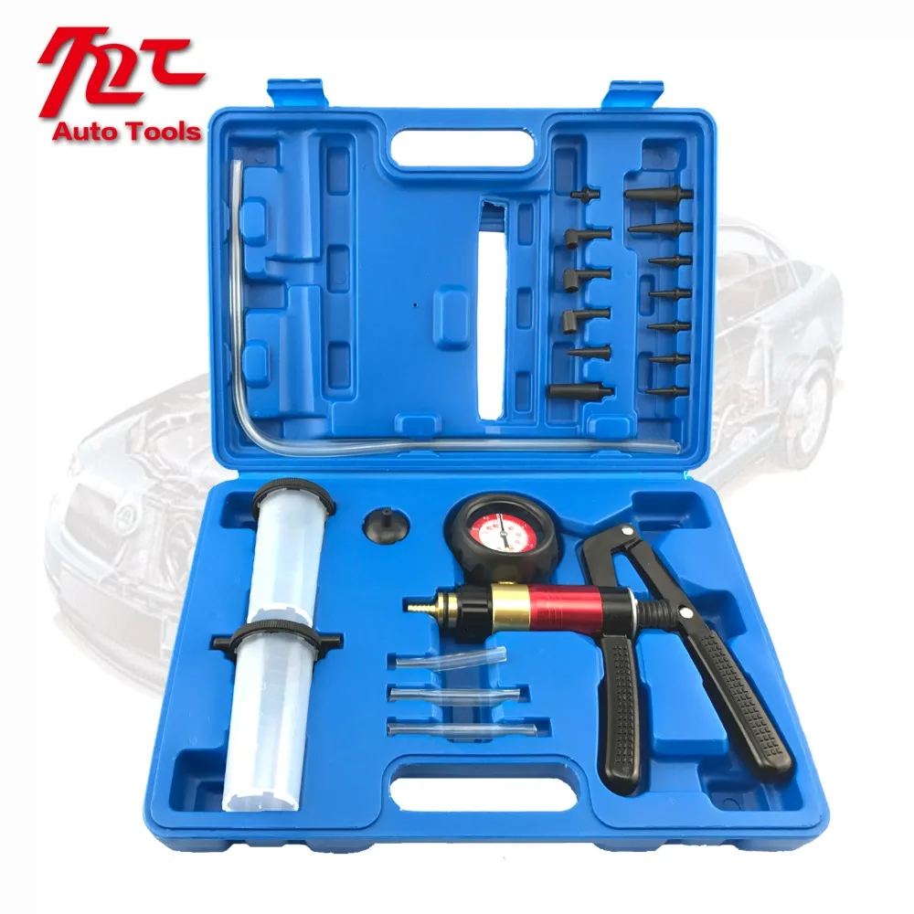 Hand Held Vacuum Pump and Pressure Pump Brake Bleeding Kit Aluminum Pump Bodyin Rim Care from