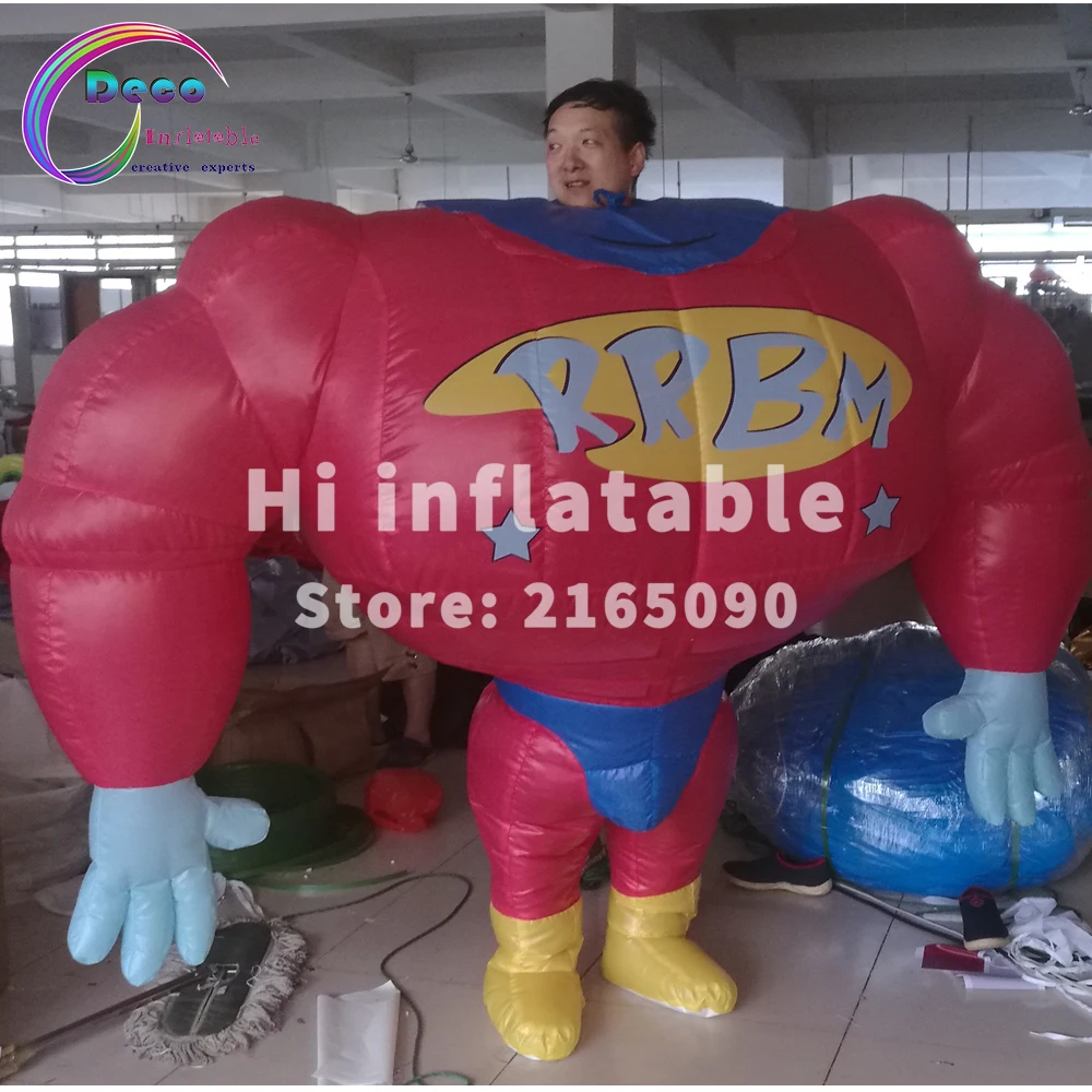 

Film Promotion Inflatable walking big hero man costume for advertisement