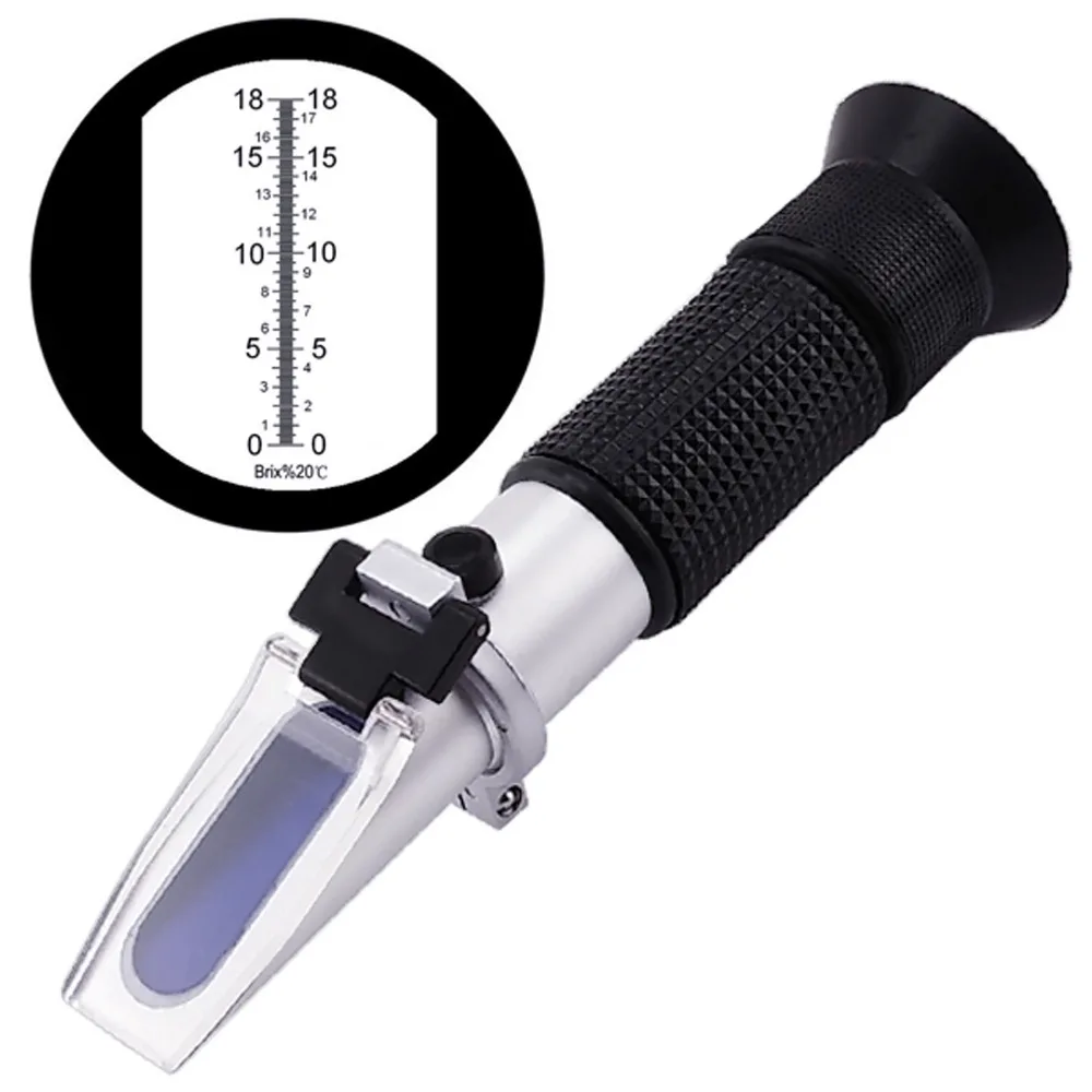 Traditional 0 18 ATC Brix Refractometer Low Sugar CNC Maple Sap Fruit