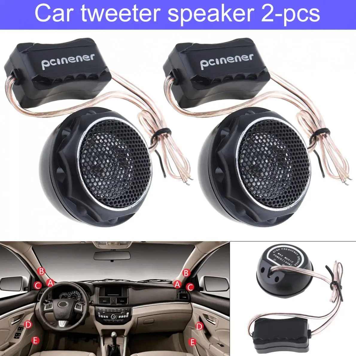 Caixa de Som Universal para Carro Falante para Carro e Sistema de Áudio Mini Alto 150w Durável Par - Set 7 Automóveis e motos
