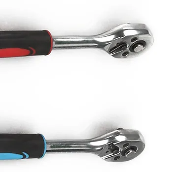 

1/4" 24 Teeth Extending Telescopic Quick Release Ratchet Socket Wrench Tool Quick Release Plate Steering Wheel Color Random