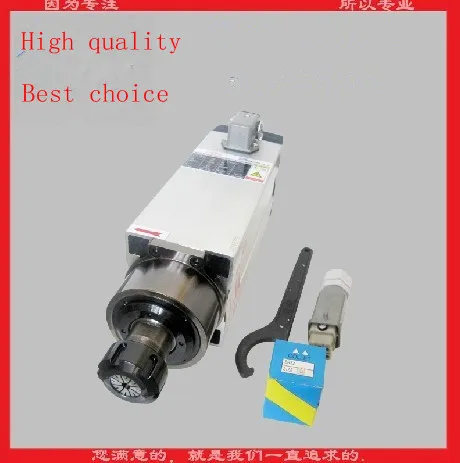 

4.5kw air cooling Three-phase power electric spindle motor square motor 4 pcs bearing 380v high-end spindle