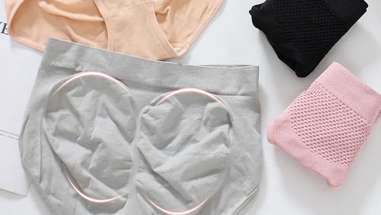 Women Pure Cotton Panty Mid Waist Breathable Trigonometric Panties Female Seamless Underwear Body Shaping Briefs Dropship (4)