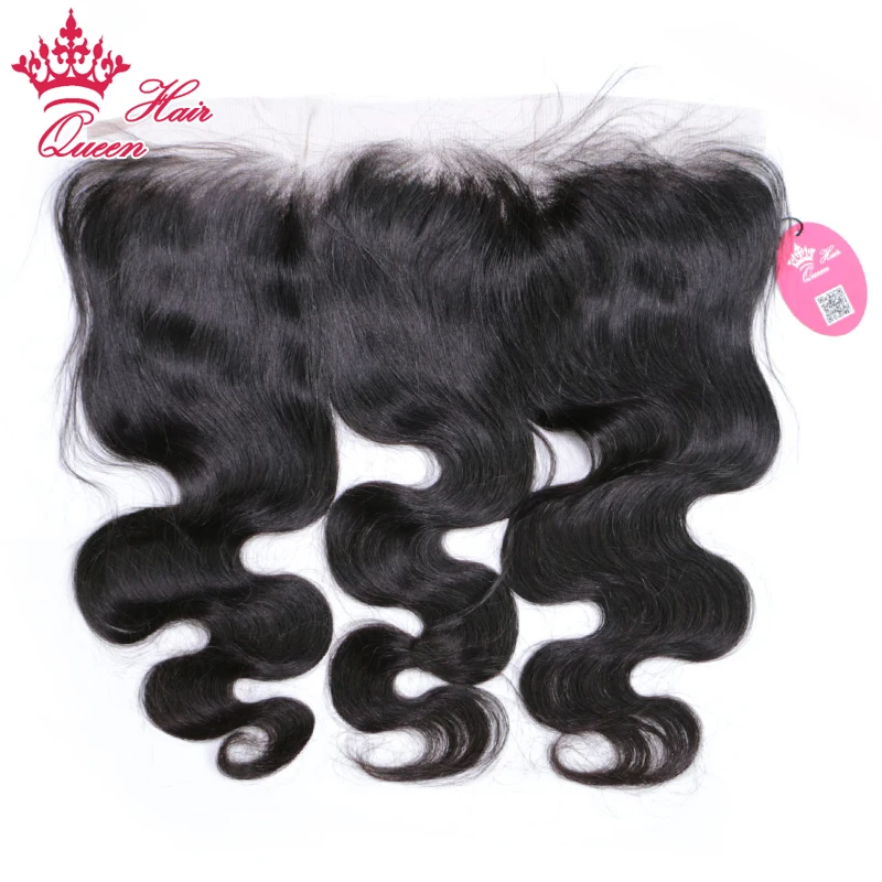 Queen Hair Brazilian Body Wave Frontal 100% Human Hair 13x4 Ear to Ear Lace Frontal Closure Remy Hair Natural Color Free Part brazilian-body-wave-frontal