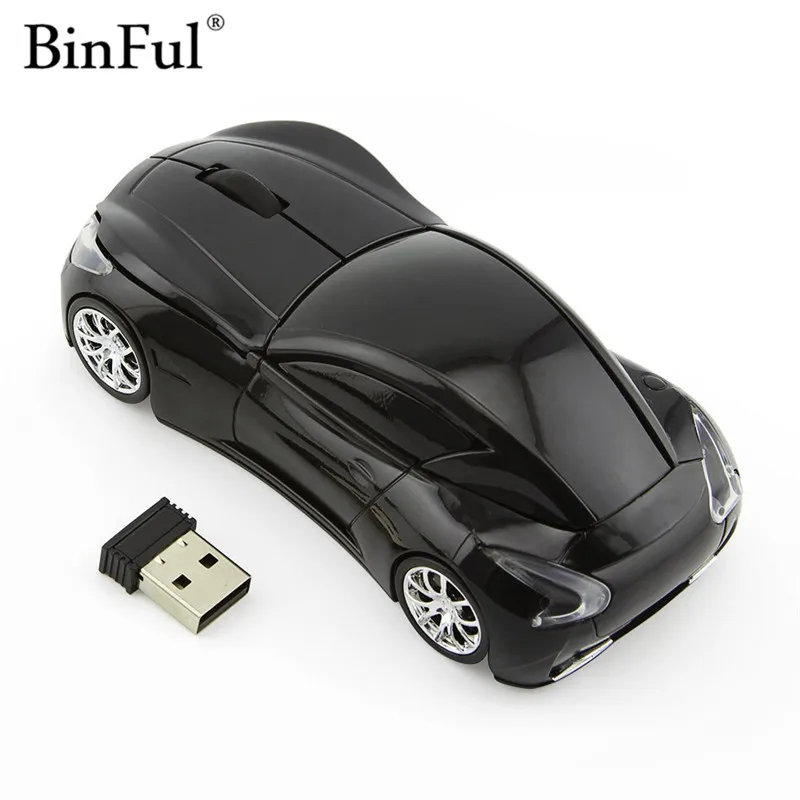 

BinFul Computer Mouse Sports Car Wireless Mouse Cool Optical 2.4GHz Gamer Gaming Hot Sale 1600 DPI Mice For Mac PC Laptop