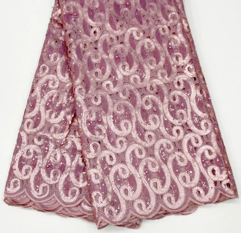 

African Lace Fabric 2019 High Quality Leaves Nigerian Lace Fabrics For Dress Appliques DIY Africa Fashion Clothing