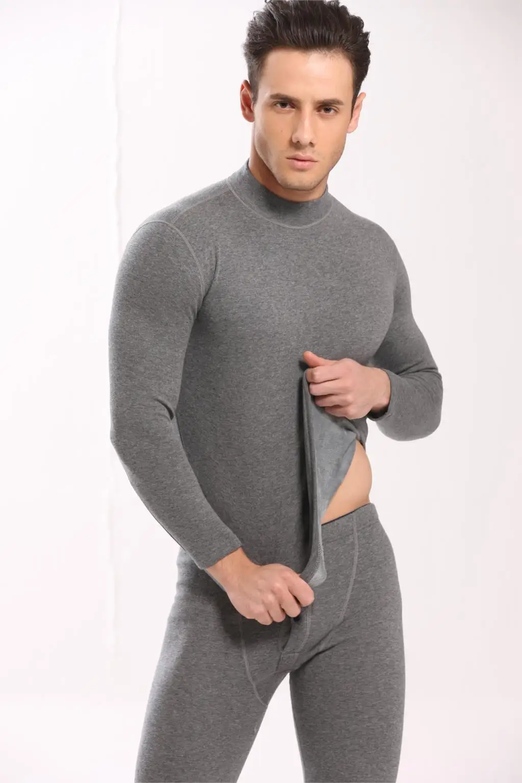 Комплект термобелья мужские кальсоны мужские осень зима рубашка+ брюки комплект из 2 предметов теплый толстый размера плюс M-XXXL