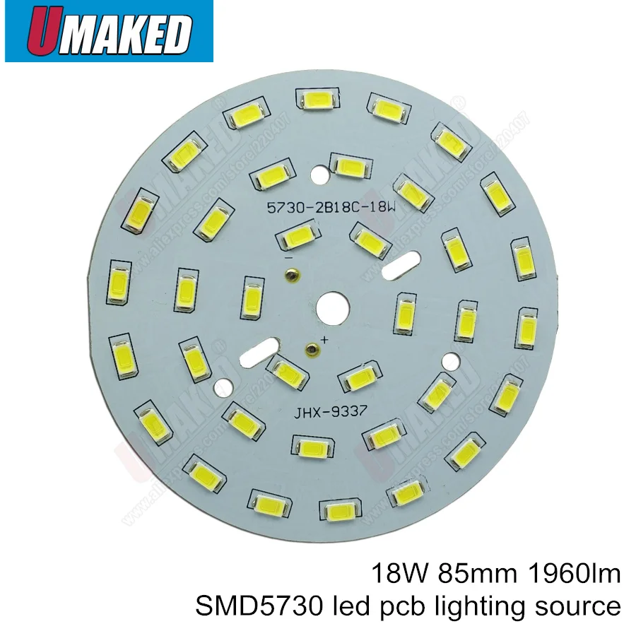18W 85mm SMD5730 Brightness SMD led pcb lighting source, 1980lm Led