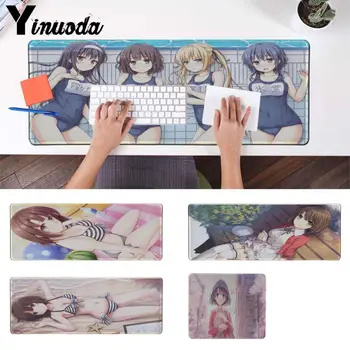 

Yinuoda Funny Katou Megumi Eriri Gaming Player desk laptop Rubber Mouse Mat Universal Drop shipping Mouse Pad gamer Mat