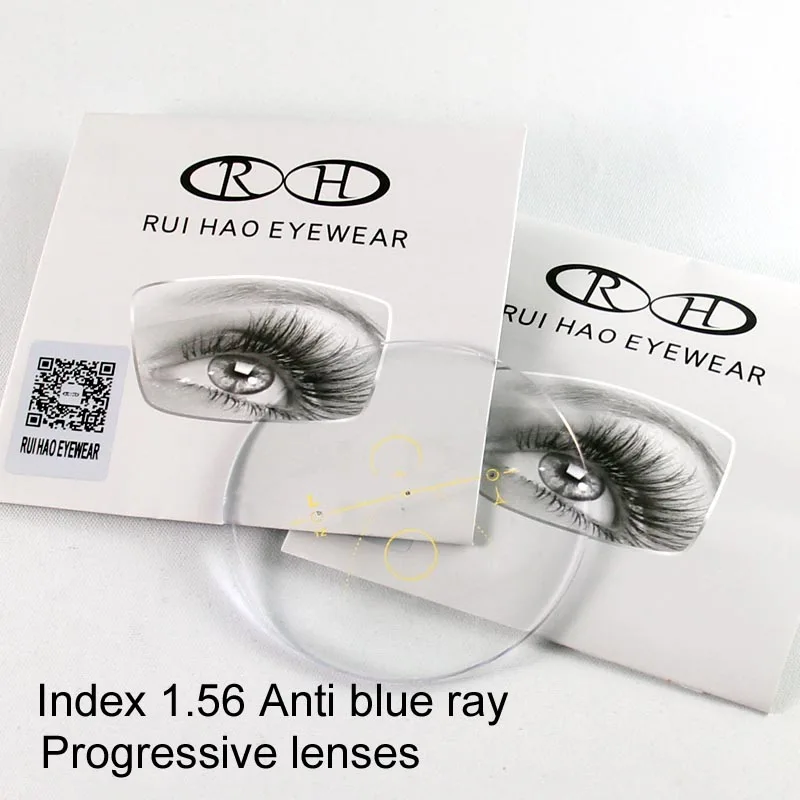 1.56 Progressive Lenses Anti Blue Ray Lenses Blue Light Blocking Glasses Lens Computer Eyeglasses Optical Far Near Resin Lens