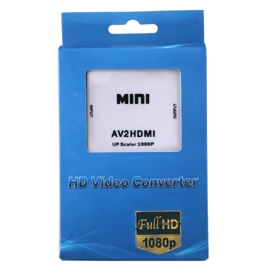 Мини 1080P композитный AV RCA к HDMI видео конвертер адаптер Full HD 720/1080p UP Scaler AV2HDMI для HD ТВ стандартный ТВ L3EF