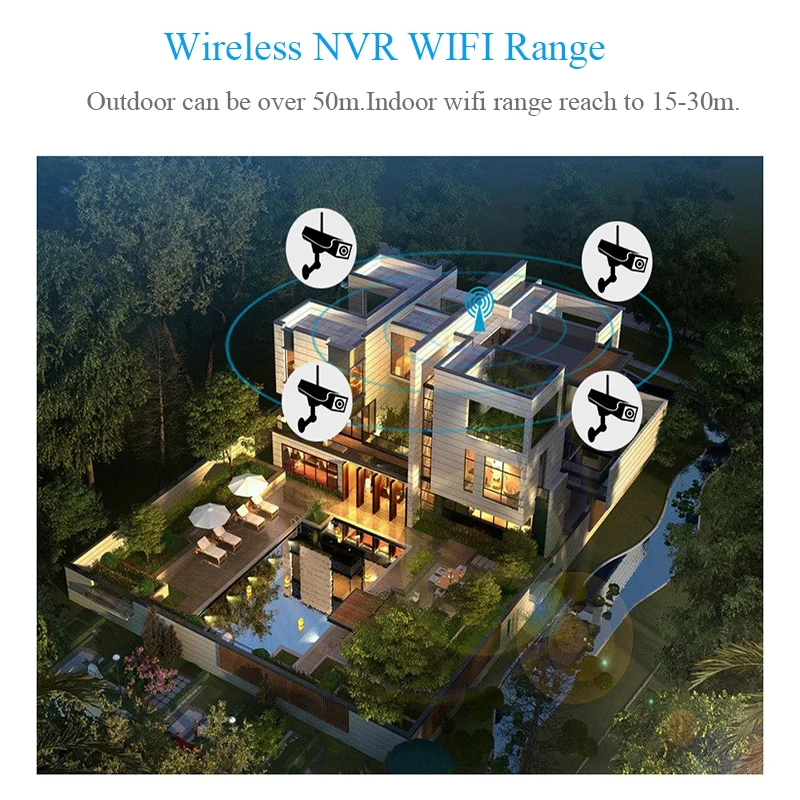 DAYTECH безопасности Камера Системы Беспроводной IP Wi Fi NVR комплект видеонаблюдения