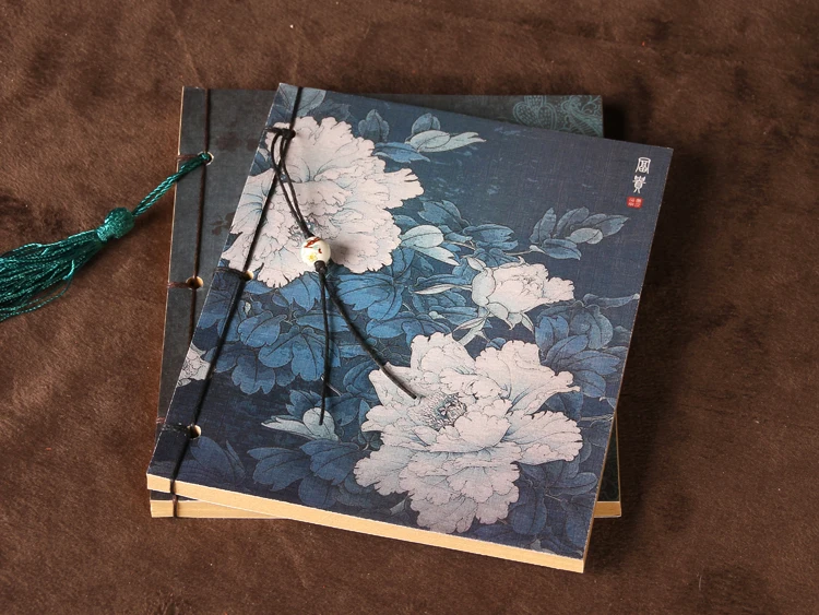 195x135 мм китайский винтажный пион записная книжка Китайский древний стиль дневник записная книжка ручной работы