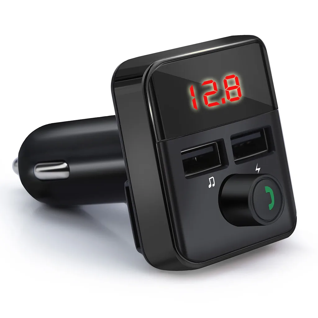 FM быстрое зарядное устройство передатчик 3,0 Автомобильная гарнитура Bluetooth автомобильный комплект радио модулятор аудио MP3 плеер USB/TF автомобиль - Название цвета: Черный