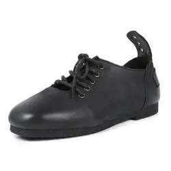 2018 новые женские неглубокие туфли-лодочки Ретро туфли на плоской подошве в английском стиле с Оксфорд туфельки