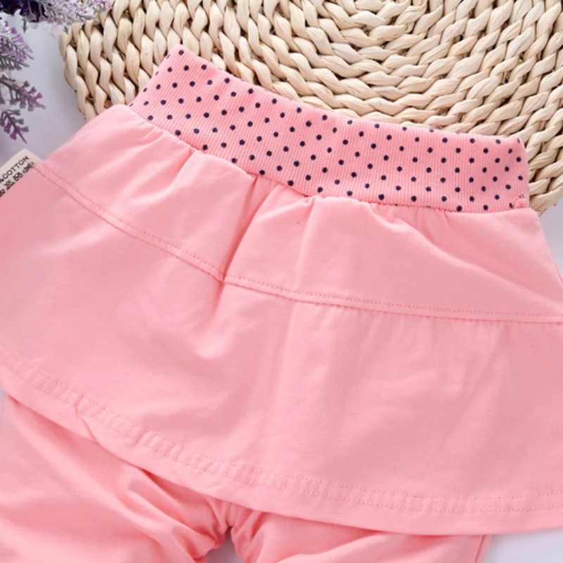 HziriP/ г. Новые летние штаны для девочек модные милые штаны до середины икры с бантом детская хлопковая юбка с эластичной резинкой на талии брюки для малышей
