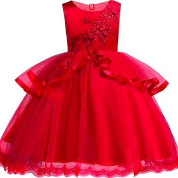 

Girls Princess Flowers Elegant Weddings Dress Party Princess Dress Kids Clothes Girls Dresses for Christmas New Year custumes