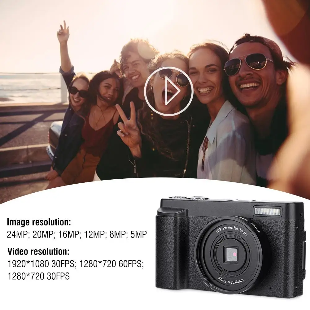 HD 1080 P 24MP 16X зум цифровой видеокамера DV видеокамера мини DSLR DC101 3 дюйма ЖК-дисплей экран подарок для друзей и детей