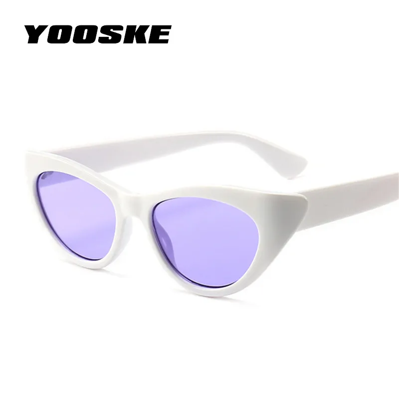 

YOOSKE 2018 Cat Eye Sunglasses Women 90S Vintage Cateyes Sunglass Womens Brand Designer Retro Sun Glasses Goggles Eyewear UV400