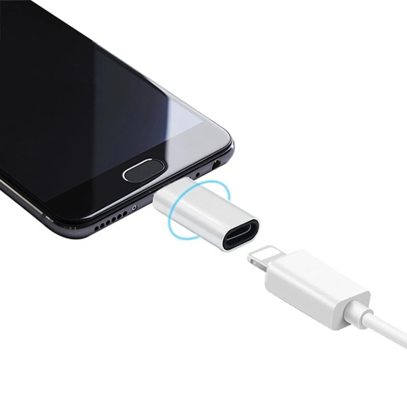 

CatXaa Alloy Micro USB Male to 8 Pin Female USB Cable Converter Charger Data Transmission Adapter for Apple Iphone 5 6 7 8 X