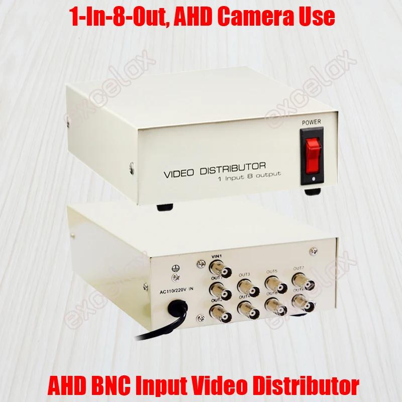 AC 110 V AC220V 1 в 8 Выход аналоговая камера высокого разрешения(блока управления процессором) BNC соединитель AHD видеораспределитель 4-8CH видео разветвитель для аналогового HD CCTV безопасности Камера Системы