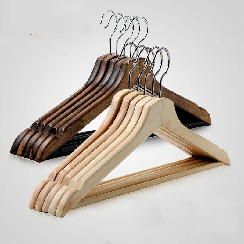 10 Piece Racks Wholesale Antiskid Dress Hanger Shelf Adults Hang Wood